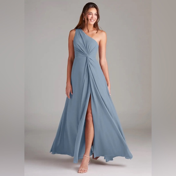 Azazie Dresses & Skirts - Azazie One Shoulder Blue Dress